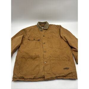 Brazos Premium Work Series Canvas Button Up Jacket Men’s Size XL Fleece Lined